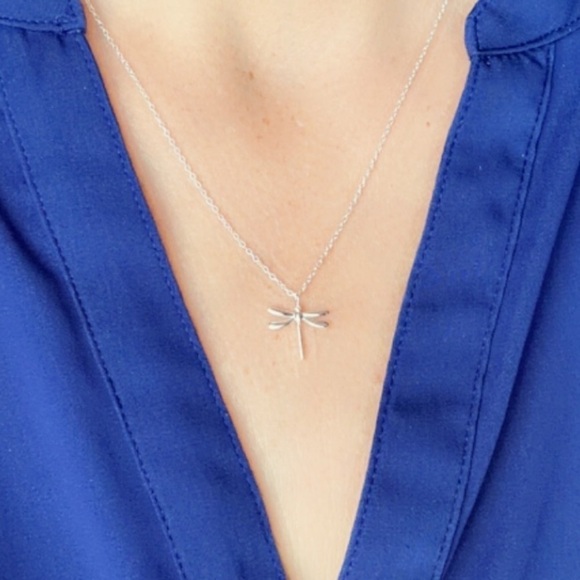 Sterling Silver Dragonfly Necklace - Picture 9 of 13
